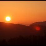 Sonnenaufgang über dem Odenwald
