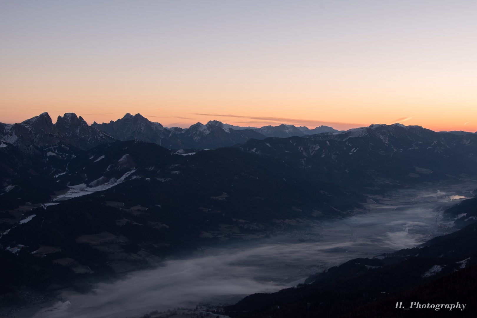 Sonnenaufgang über dem Paltental