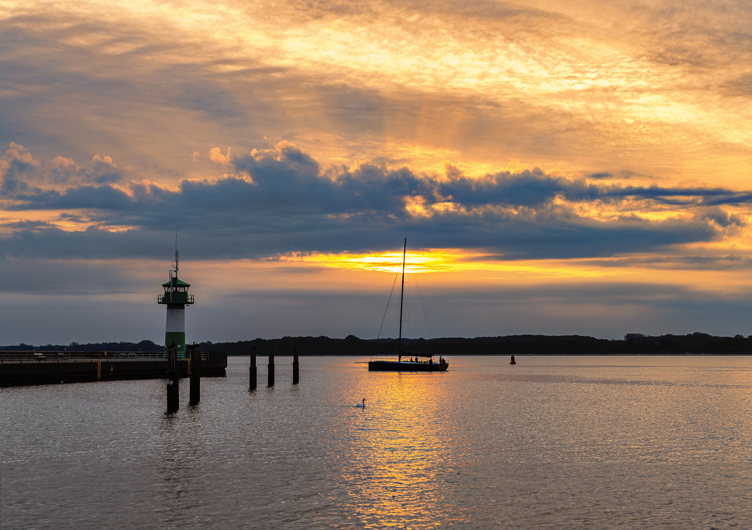 Sonnenaufgang über dem Priwall