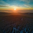 Sonnenaufgang über dem Rhein Main Gebiet