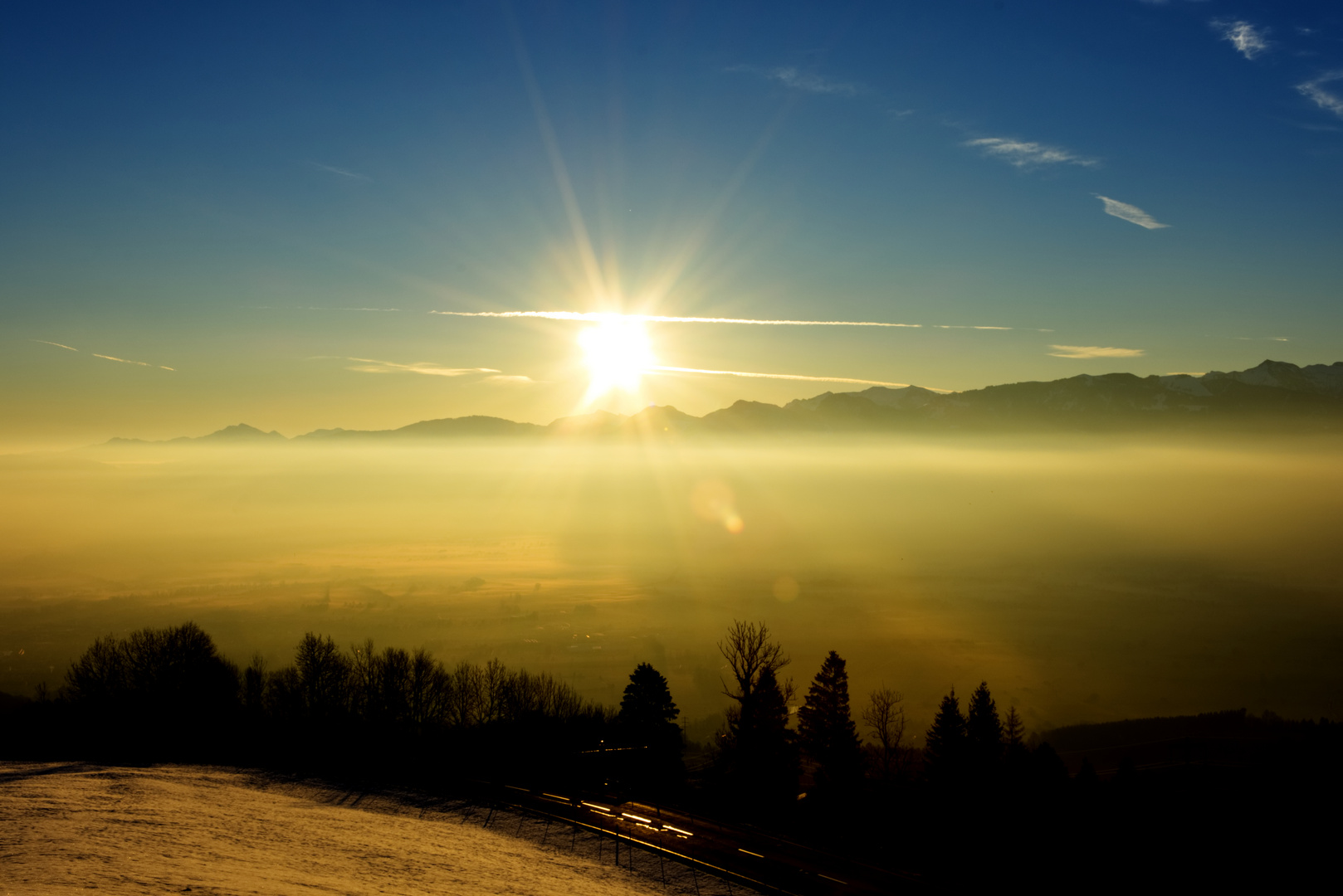 Sonnenaufgang über dem Rheintal Foto & Bild | himmel, natur, landschaft ...
