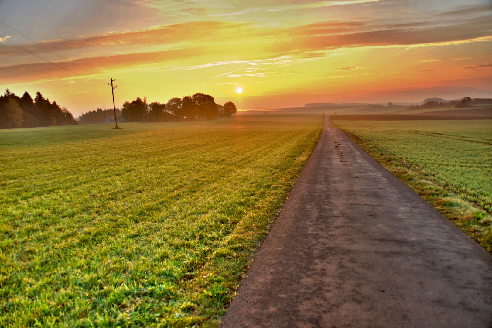 Sonnenaufgang über dem Schwarzwald-Baar-Kreis