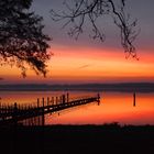 Sonnenaufgang über dem Schwielochsee in Zaue