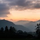 Sonnenaufgang über dem Siebengebirge