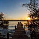 Sonnenaufgang über dem Strandbad Wannsee