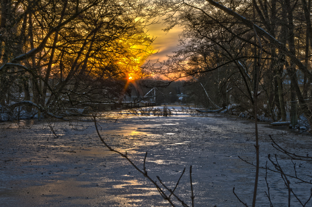 Sonnenaufgang über dem Teufelsseekanal