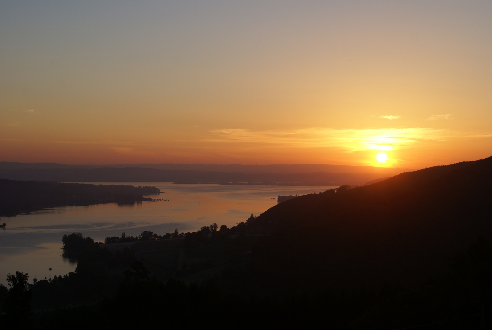 Sonnenaufgang über dem Untersee am 1.August 2012