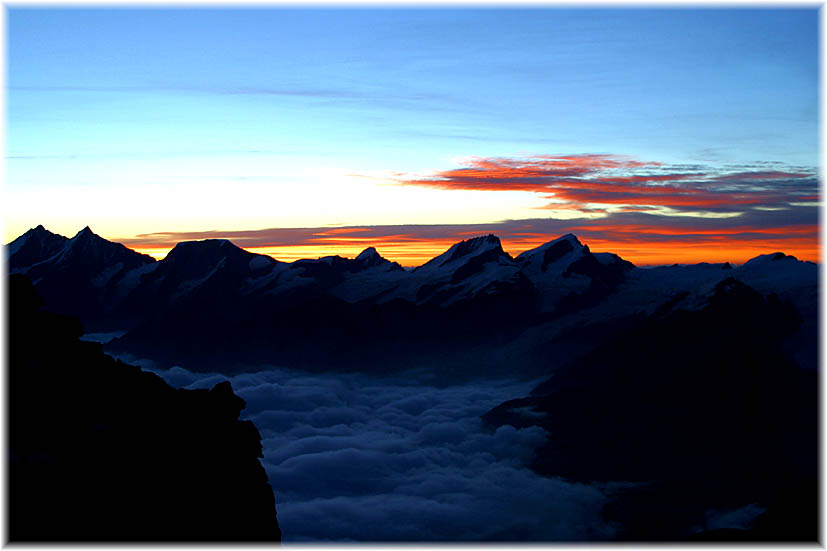 Sonnenaufgang über dem Wallis