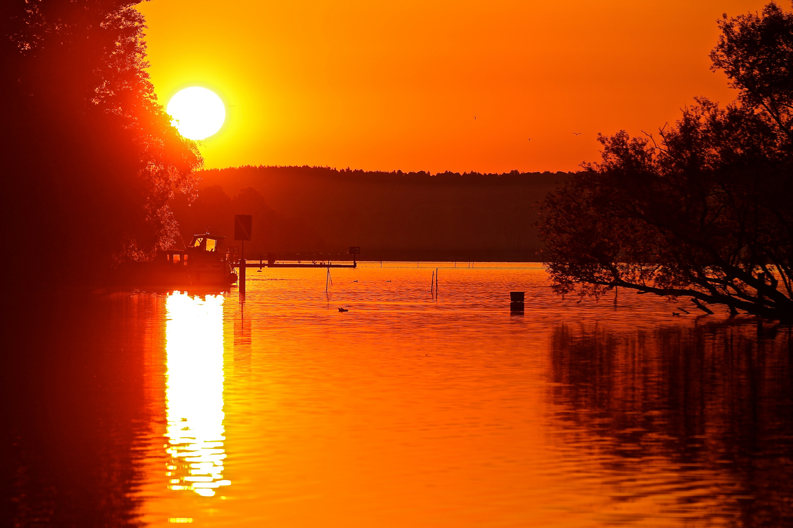 Sonnenaufgang über dem Wannsee/Havel