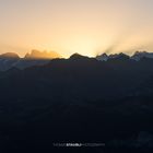 Sonnenaufgang über den Alpen