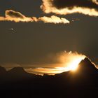 Sonnenaufgang über den Berner Alpen