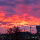 Sonnenaufgang über den Essener Hauptbahnhof