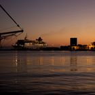 Sonnenaufgang über den Pier von Rhodos