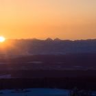 Sonnenaufgang über den Schweizer Alpen