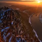 Sonnenaufgang über der Bastei