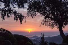 Sonnenaufgang über der Bucht von Cannes