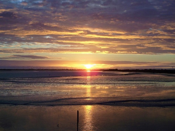 Sonnenaufgang über der Eider