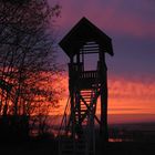 Sonnenaufgang über der Elbe