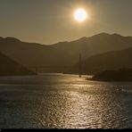 Sonnenaufgang über der Franjo-Tudman-Brücke