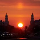 Sonnenaufgang über der Frankfurter Allee