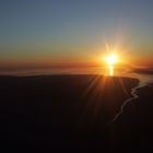 Sonnenaufgang über der gefüllten Etosha-Pfanne