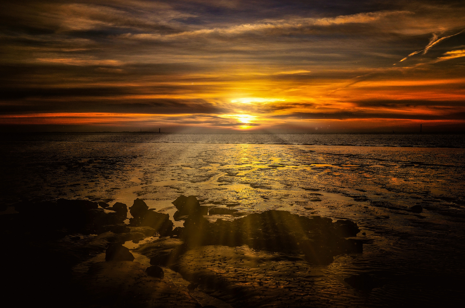 Sonnenaufgang über der Nordsee