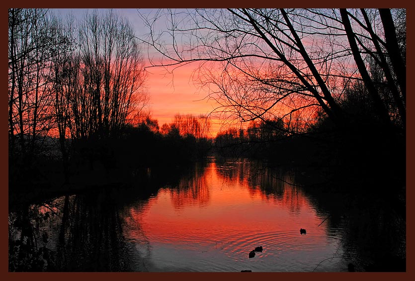 Sonnenaufgang über der Ruhraue...