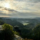 Sonnenaufgang über der Sächsischen Schweiz