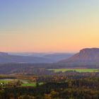 Sonnenaufgang über der Sächsischen Schweiz