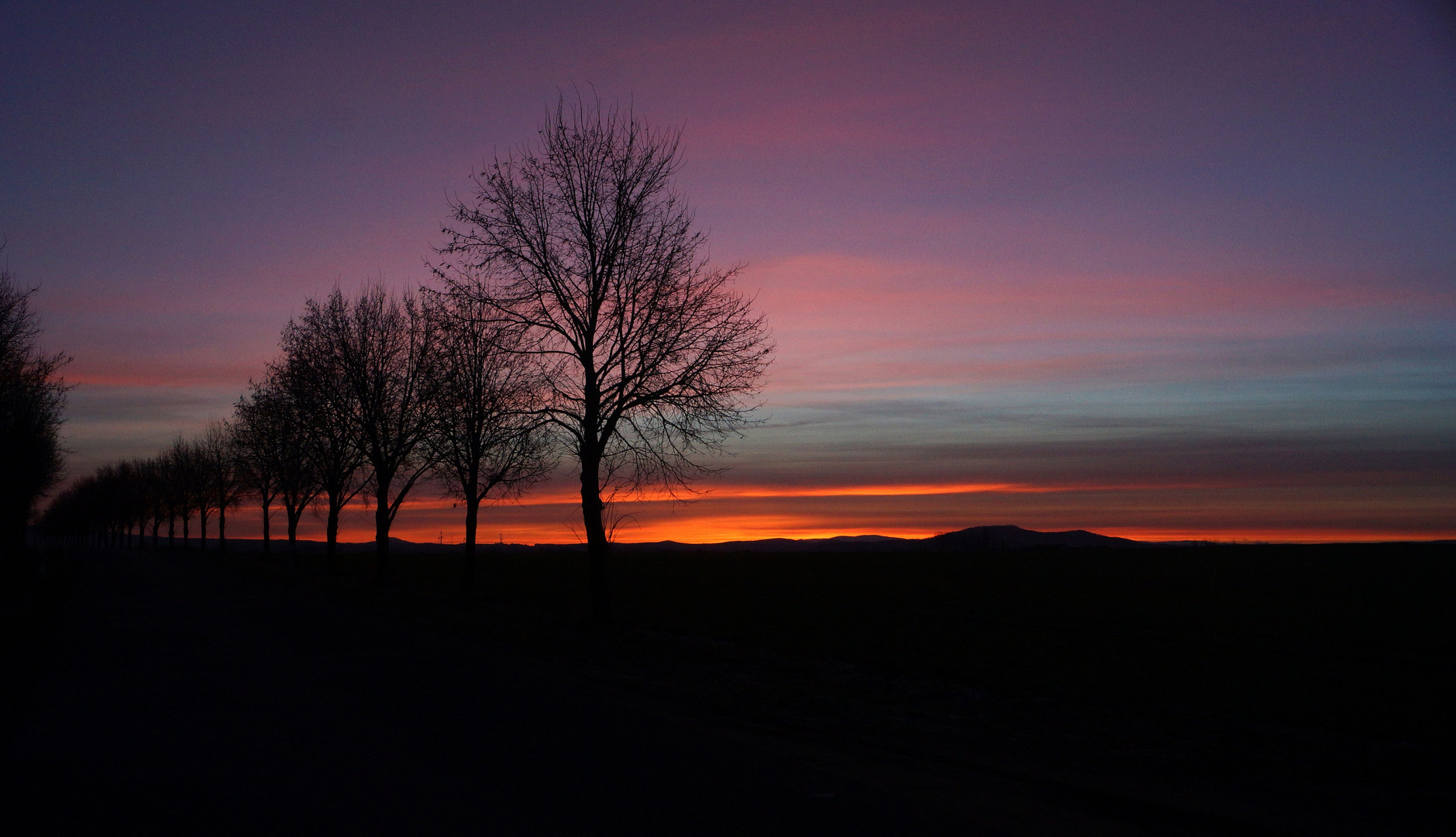 Sonnenaufgang über der schönen Oberlausitz