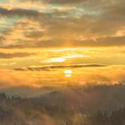 Sonnenaufgang über der schwäbischen Alb