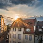 Sonnenaufgang über der Stadt