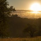 Sonnenaufgang über der Wahnbachtalsperre