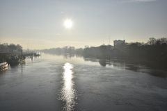 Sonnenaufgang über der Weser