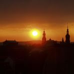 Sonnenaufgang über Dresden