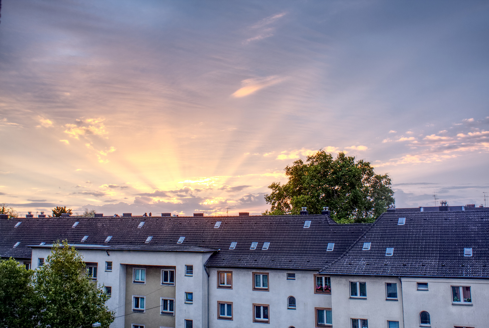 Sonnenaufgang über Düsseldorf