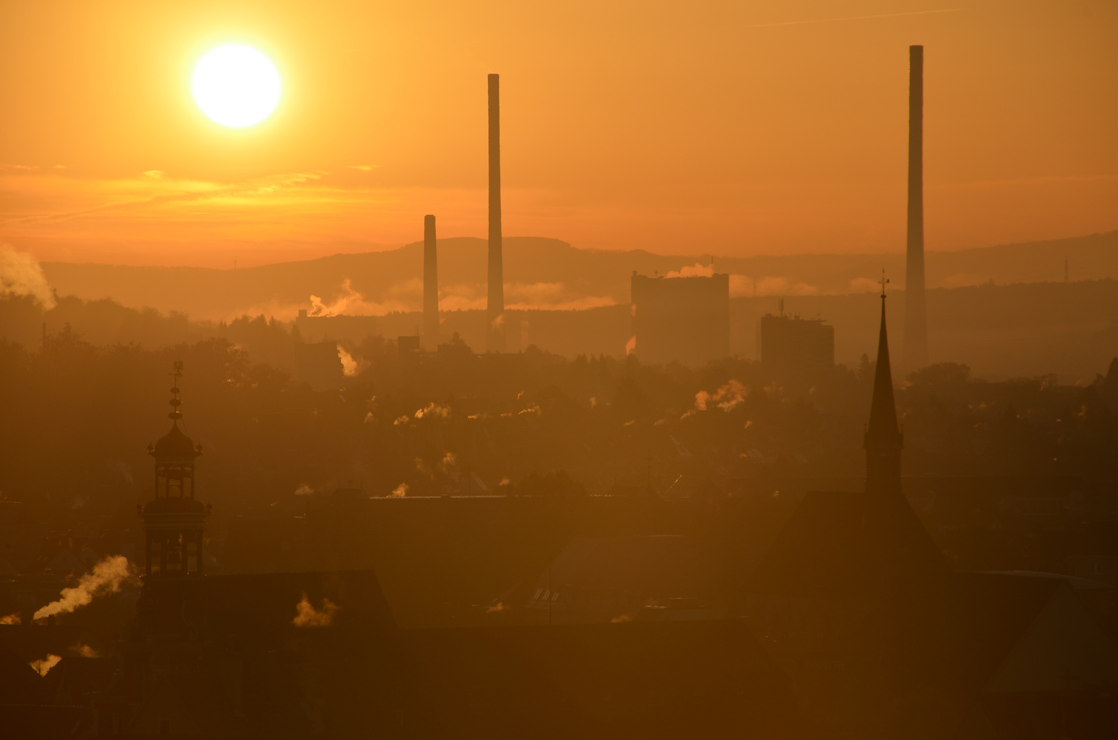 Sonnenaufgang über Esslingen