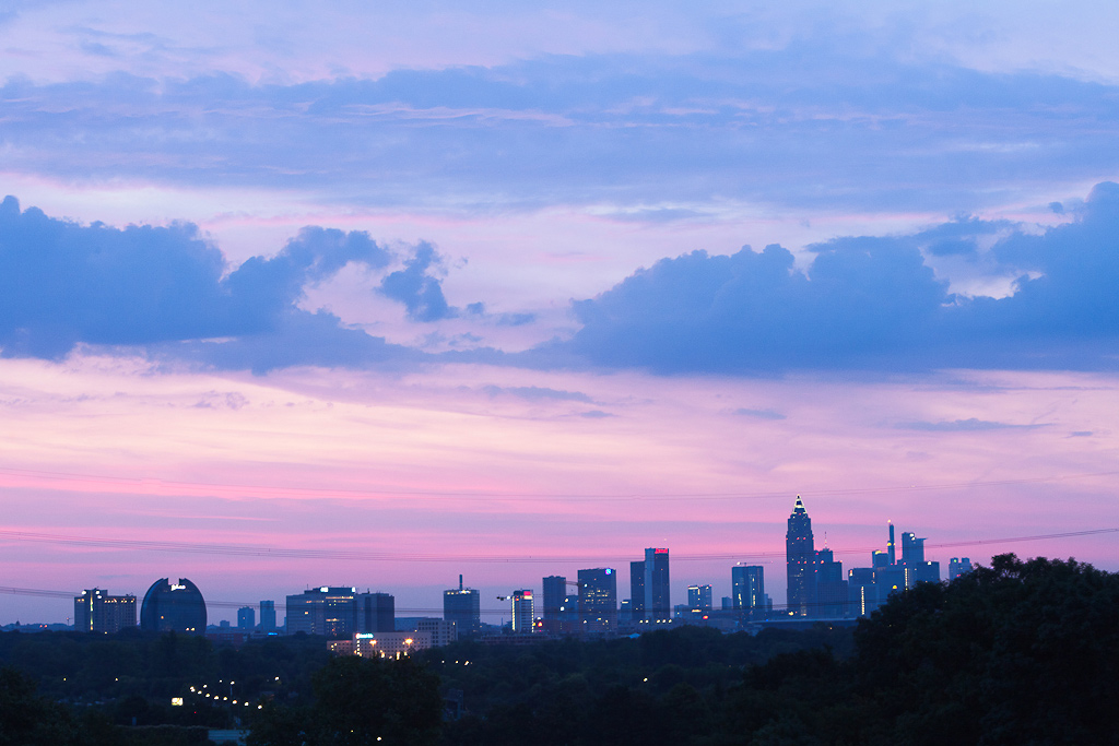 Sonnenaufgang über Frankfurt