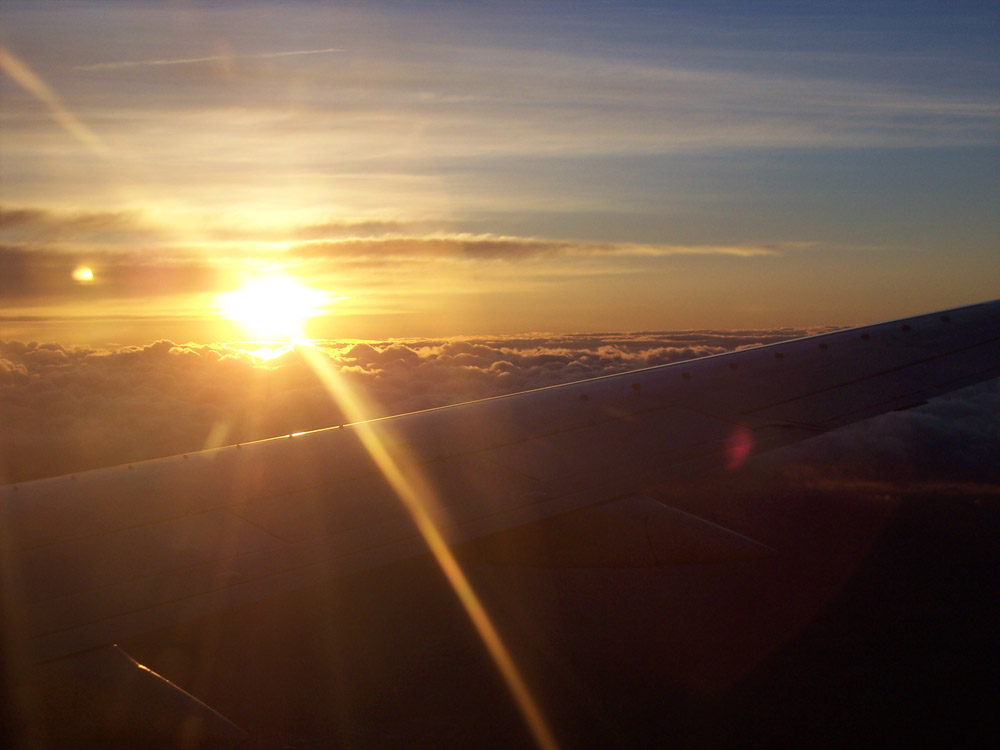 Sonnenaufgang über Frankreich