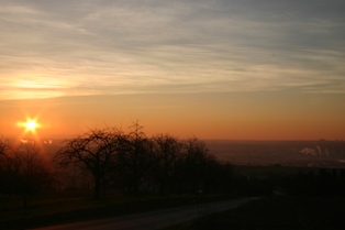 Sonnenaufgang über Frauenstein bei Wiesbaden