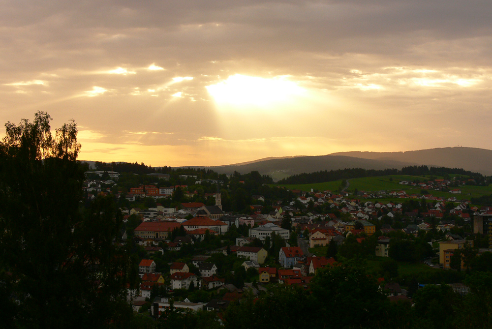 Sonnenaufgang über Freyung