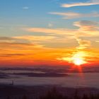 Sonnenaufgang über Graz/Blick vom Fürstenstand