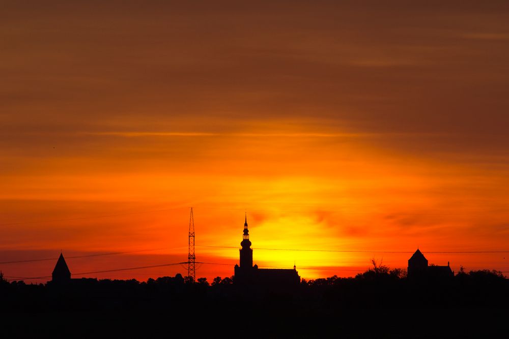 Sonnenaufgang über Greifswald