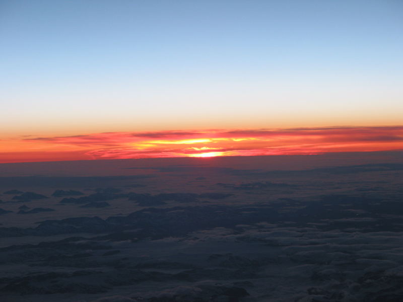 Sonnenaufgang über Grönland