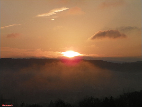 Sonnenaufgang über Güdingen