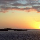 Sonnenaufgang über Helgolands Badedüne