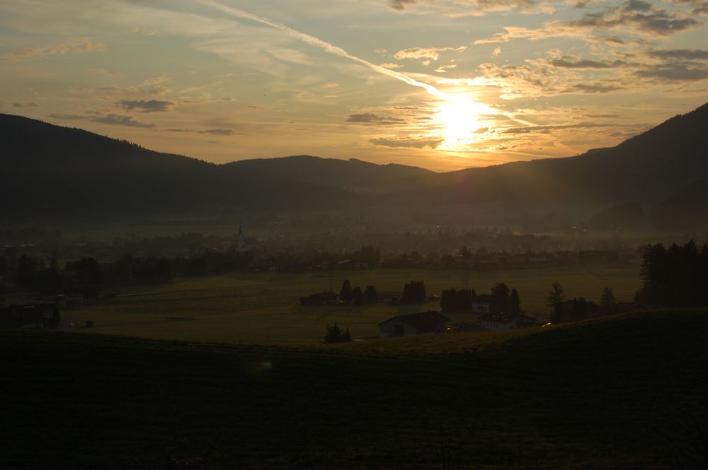 Sonnenaufgang über Inzell Obb.