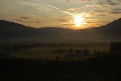 Sonnenaufgang über Inzell Obb.