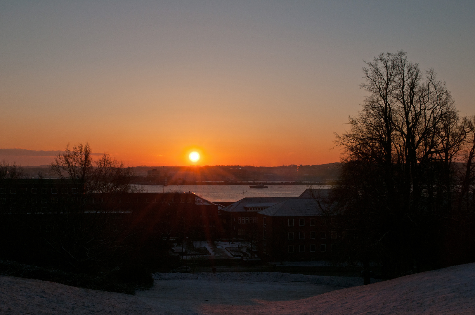 Sonnenaufgang über Kiel