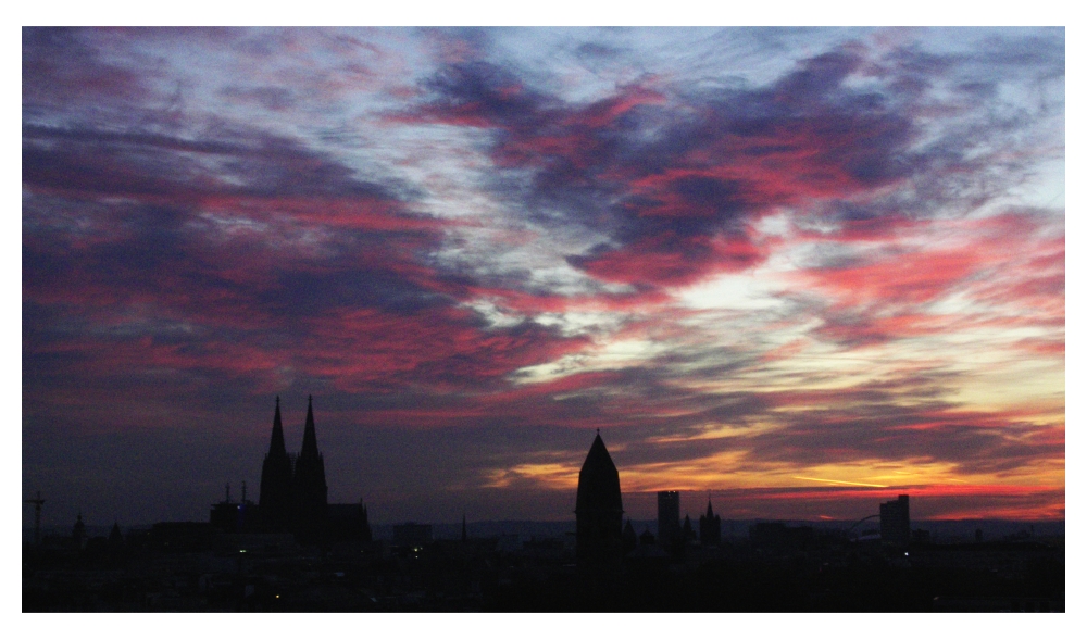 Sonnenaufgang ueber Koeln